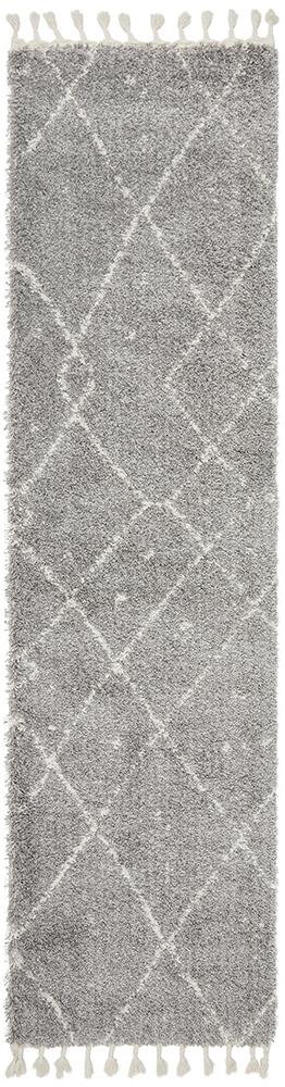 Saffron 44 Silver Runner Rug - Floorsome - MODERN