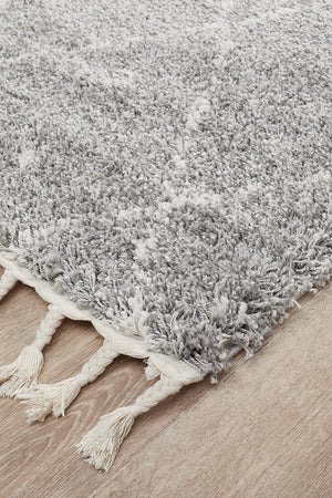 Saffron 44 Silver Runner Rug - Floorsome - MODERN