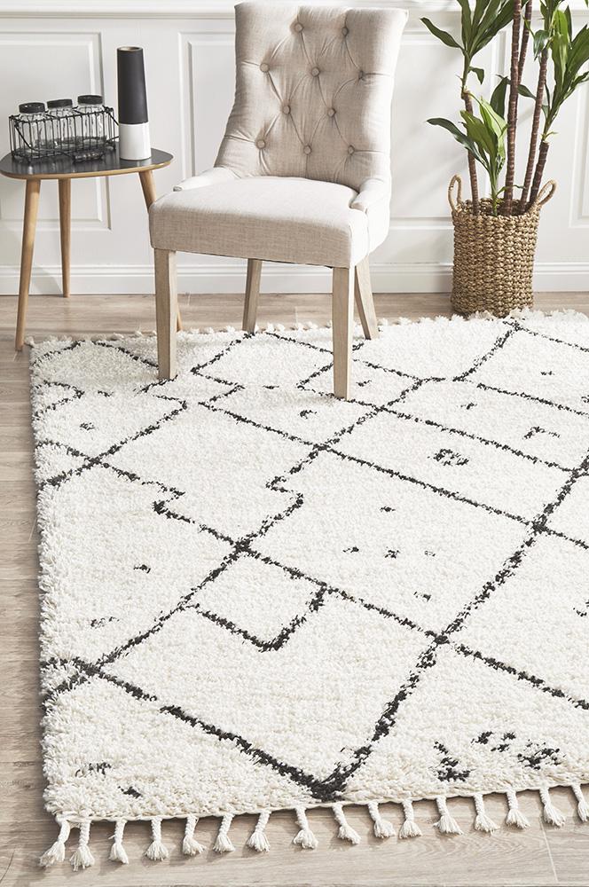 Saffron 44 White Rug