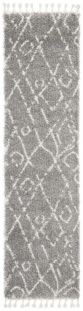 Saffron 55 Silver Runner Rug - Floorsome - MODERN