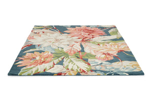 Sanderson Dahlia & Rosehip Teal 050608 Designer Rug - Floorsome - Designer 2020