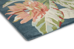 Sanderson Dahlia & Rosehip Teal 050608 Designer Rug - Floorsome - Designer 2020