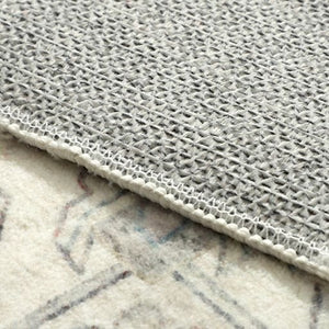 Santiago Grey Traditional Machine Washable Rug - Floorsome - Modern