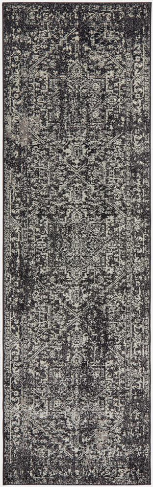 Scape Charcoal Transitional Runner Rug - Floorsome - Modern