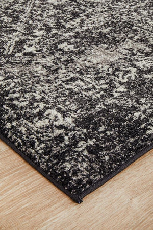 Scape Charcoal Transitional Runner Rug - Floorsome - Modern