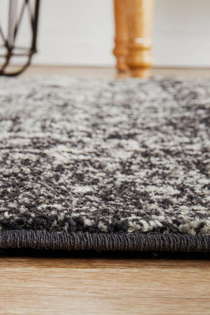 Scape Charcoal Transitional Runner Rug - Floorsome - Modern