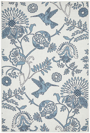 Seaside Birds White Indoor Outdoor Rug - Floorsome - SEASIDE COLLECTION