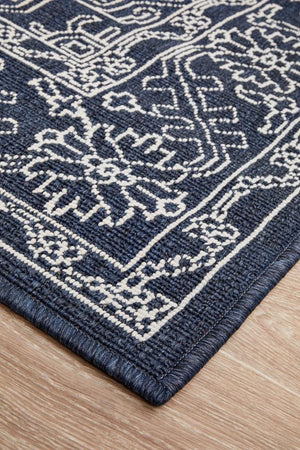 Seaside Boho Navy Indoor Outdoor Rug - Floorsome - SEASIDE COLLECTION