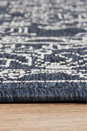 Seaside Boho Navy Indoor Outdoor Rug - Floorsome - SEASIDE COLLECTION