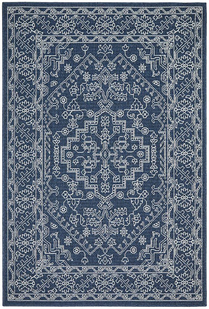 Seaside Boho Navy Indoor Outdoor Rug - Floorsome - SEASIDE COLLECTION