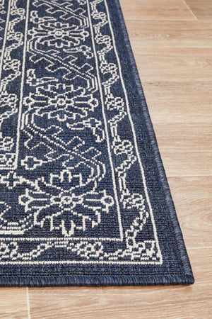 Seaside Boho Navy Indoor Outdoor Rug - Floorsome - SEASIDE COLLECTION