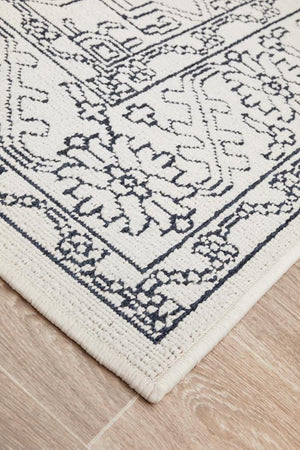 Seaside Boho White Indoor Outdoor Rug - Floorsome - SEASIDE COLLECTION