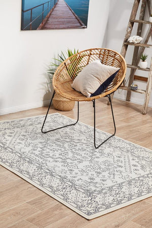 Seaside Boho White Indoor Outdoor Rug - Floorsome - SEASIDE COLLECTION