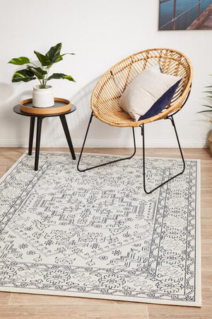 Seaside Boho White Indoor Outdoor Rug - Floorsome - SEASIDE COLLECTION