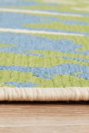 Seaside Green Indoor Outdoor Rug - Floorsome - SEASIDE COLLECTION