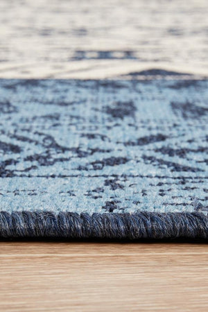 Seaside White Blue Indoor Outdoor Rug - Floorsome - SEASIDE COLLECTION