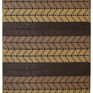 Seattle Chestnut and Walnut Brown African Recycled Plastic Outdoor Rug - Floorsome - Modern