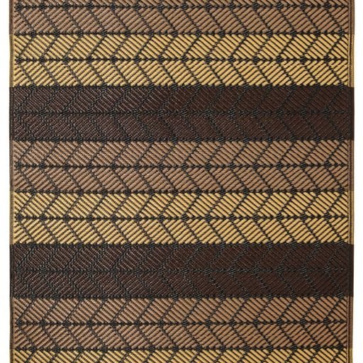 Seattle Chestnut and Walnut Brown African Recycled Plastic Outdoor Rug