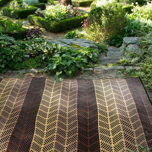 Seattle Chestnut and Walnut Brown African Recycled Plastic Outdoor Rug - Floorsome - Modern