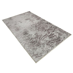 Shikhar Beige Modern Distressed Machine Washable Rug - Floorsome - Modern