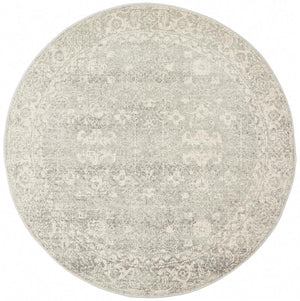 Shine Silver Transitional Round Rug - Floorsome - Modern