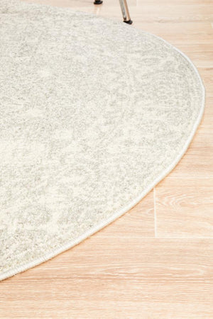 Shine Silver Transitional Round Rug - Floorsome - Modern