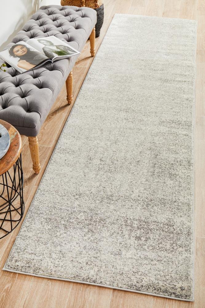 Shine Silver Transitional Runner Rug