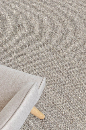 Sibley Mocha Wool Rug - Floorsome - FLATWEAVE