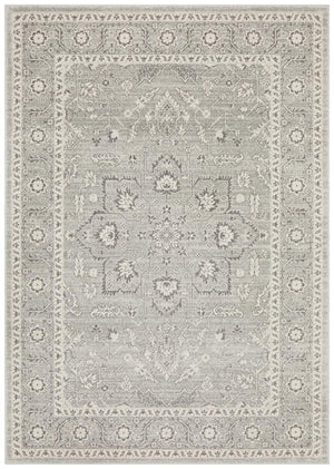 Silver Flower Transitional Rug - Floorsome - Modern