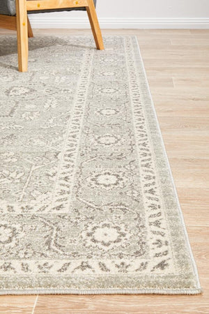 Silver Flower Transitional Rug - Floorsome - Modern