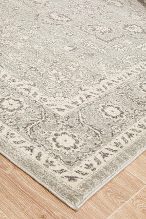 Silver Flower Transitional Rug - Floorsome - Modern