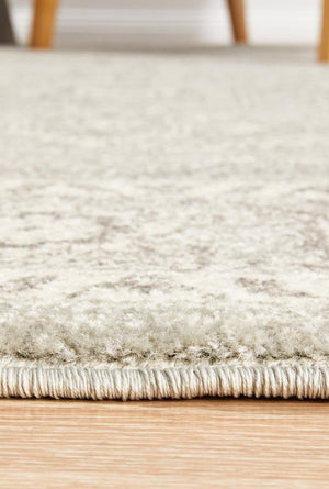 Silver Flower Transitional Rug - Floorsome - Modern