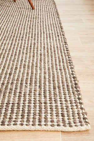 Skandi 300 Brown Wool Rug - Floorsome - Modern