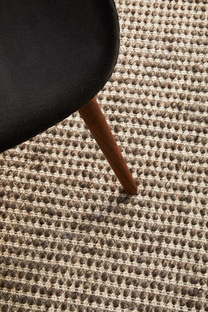 Skandi 300 Brown Wool Rug - Floorsome - Modern