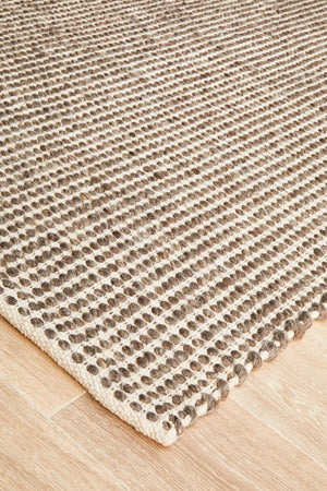 Skandi 300 Brown Wool Rug - Floorsome - Modern