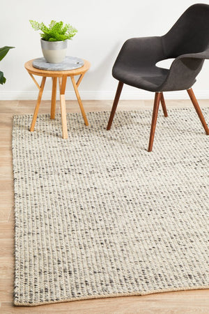 Skandi 300 Grey Wool Rug - Floorsome - Modern