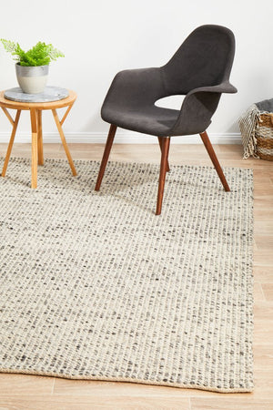 Skandi 300 Grey Wool Rug - Floorsome - Modern