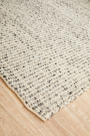 Skandi 300 Grey Wool Rug - Floorsome - Modern