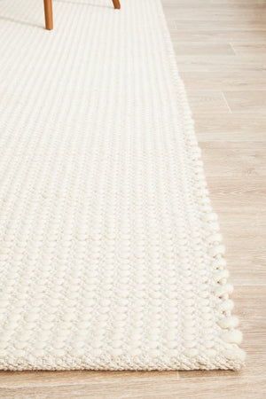 Skandi 300 White Wool Rug - Floorsome - Modern