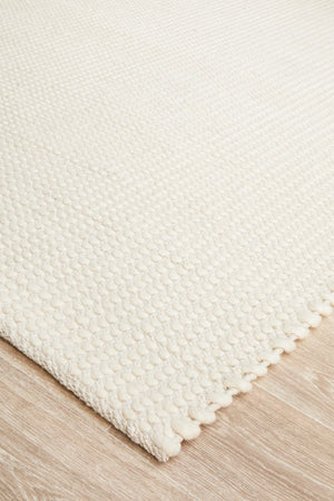 Skandi 300 White Wool Rug - Floorsome - Modern