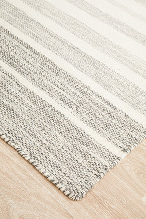 Skandi 309 Grey Flatweave Rug - Floorsome - Modern