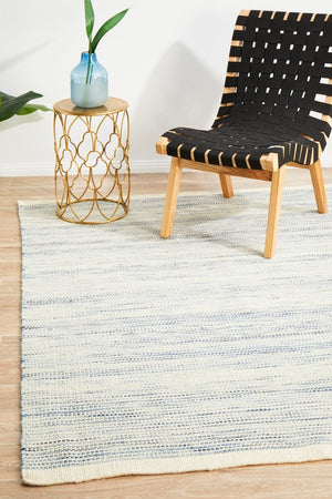 Skandi 310 Blue Flat Weave Rug - Floorsome - Modern