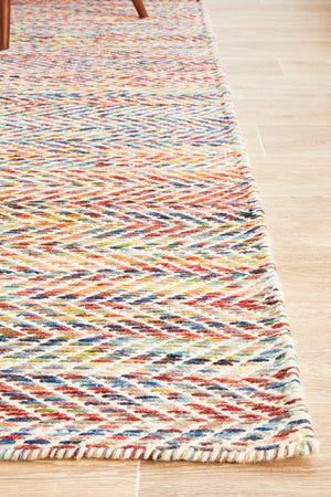 Skandi 311 Herringbone Multi Coloured Rug - Floorsome - Modern