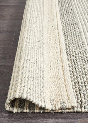 Skandi 313 Silver Felted Wool Rug - Floorsome - Modern