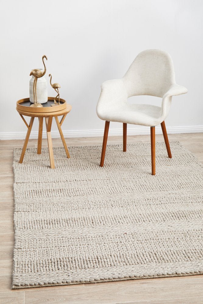 Skandi 314 Grey Felted Wool Rug