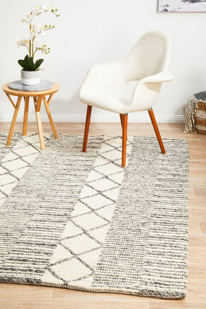 Skandi 316 Grey Wool Rug - Floorsome - Modern