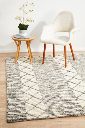 Skandi 316 Grey Wool Rug - Floorsome - Modern