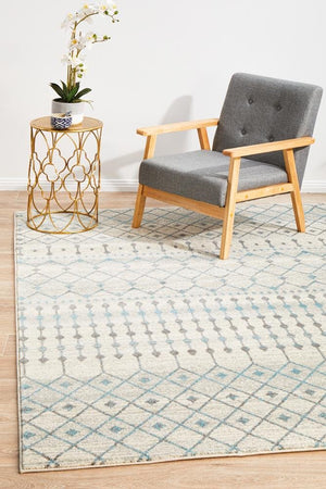 Slate White Transitional Rug - Floorsome - Modern