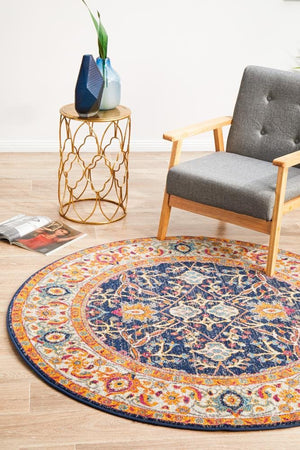 Splash Multi Transitional Round Rug - Floorsome - Modern