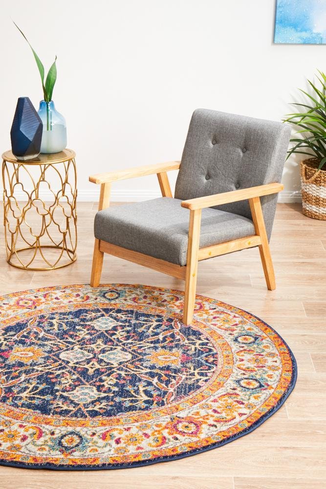 Splash Multi Transitional Round Rug